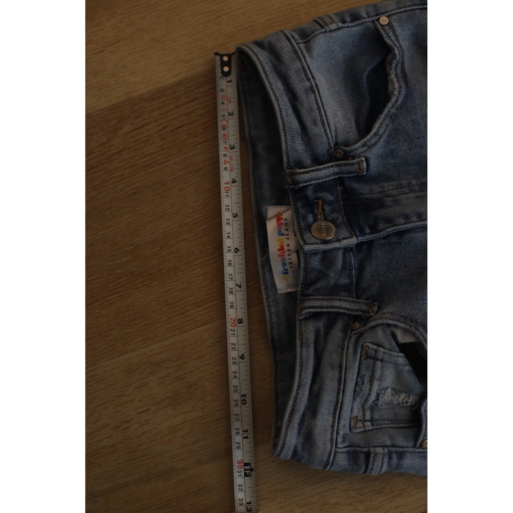 Freckled Poppy Risen Jeans Womens 3/26 High Rise Distressed Flare‎ Denim Light - Picture 9 of 9